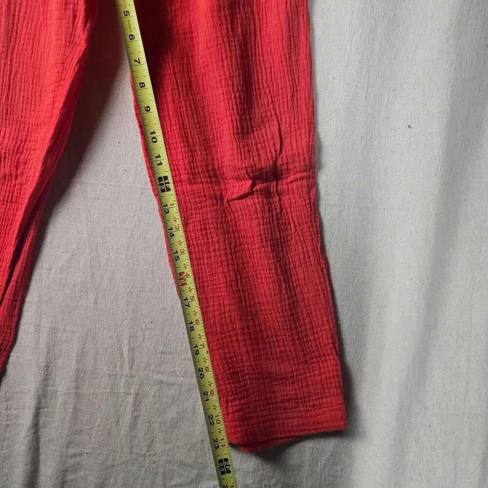 Saturday Sunday Anthropologie Isabel Tie Front‎ Jumpsuit Red Sleeveless Women XS